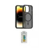 ieg™ iPhone 14 Pro Kılıf Siluet Minimal Prime - Siyah Polymer Nano Ekran Koruyucu
