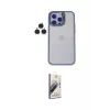 ieg™ iPhone 14 Pro Kılıf Yankı Asil Serisi - Siyah Bilvis 3D Mat Cam Ekran Koruyucu