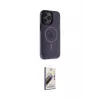 ieg™ iPhone 14 Pro Kılıf Yankı Işık Prime - Siyah Bilvis 3D Mat Cam Ekran Koruyucu