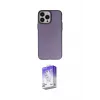 ieg™ iPhone 14 Pro Max Kılıf Ahenk Çizgi Prime - Siyah Bilvis 5in1 3D Magic Cam Ekran Koruyucu