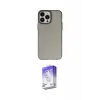 ieg™ iPhone 14 Pro Max Kılıf Ahenk Çizgi Prime - Siyah Bilvis 5in1 3D Magic Cam Ekran Koruyucu
