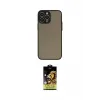 ieg™ iPhone 14 Pro Max Kılıf Ahenk Çizgi Serisi - Siyah Buffer Cam Ekran Koruyucu