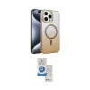 ieg™ iPhone 14 Pro Max Kılıf Ahenk Doku Özel Seri - Şeffaf Royal Nano Ekran Koruyucu