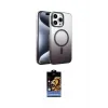 ieg™ iPhone 14 Pro Max Kılıf Ahenk Doku Özel Seri - Siyah Buffer Hayalet Cam Ekran Koruyucu