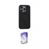 ieg™ iPhone 14 Pro Max Kılıf Ahenk Form Serisi - Siyah Bilvis 5in1 3D Magic Cam Ekran Koruyucu