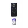 ieg™ iPhone 14 Pro Max Kılıf Ahenk Form Serisi - Siyah Bilvis 5in1 3D Magic Cam Ekran Koruyucu