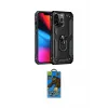 ieg™ iPhone 14 Pro Max Kılıf Ahenk Klasik Koleksiyonu - Siyah 18D Cam Ekran Koruyucu