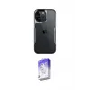 ieg™ iPhone 14 Pro Max Kılıf Akış Çizgi Koleksiyonu - Siyah Bilvis 5in1 3D Magic Cam Ekran Koruyucu