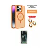 ieg™ iPhone 14 Pro Max Kılıf Akış Form - Siyah 360 Mat Full Body Arka Koruyucu