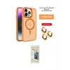 ieg™ iPhone 14 Pro Max Kılıf Akış Form - Siyah 6D Mat Seramik Hayalet Nano Ekran Koruyucu
