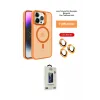 ieg™ iPhone 14 Pro Max Kılıf Akış Form - Siyah Bilvis Hayalet Cam Ekran Koruyucu
