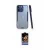 ieg™ iPhone 14 Pro Max Kılıf Atlas Asil Serisi - Siyah Buffer Hayalet Cam Ekran Koruyucu