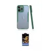 ieg™ iPhone 14 Pro Max Kılıf Atlas Asil Serisi - Siyah Buffer Hayalet Cam Ekran Koruyucu