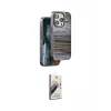 ieg™ iPhone 14 Pro Max Kılıf Atlas Minimal Özel Seri - Siyah Bilvis 3D Mat Cam Ekran Koruyucu