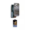 ieg™ iPhone 14 Pro Max Kılıf Atlas Minimal Özel Seri - Siyah Buffer Hayalet Cam Ekran Koruyucu