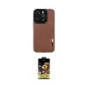 ieg™ iPhone 14 Pro Max Kılıf Doruk Asil Koleksiyonu - Siyah Buffer Cam Ekran Koruyucu