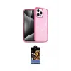 ieg™ iPhone 14 Pro Max Kılıf Eksen Doku Koleksiyonu - Siyah Buffer Hayalet Cam Ekran Koruyucu
