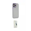 ieg™ iPhone 14 Pro Max Kılıf Eksen Doku Prime - Şeffaf Pasifik Cam Ekran Koruyucu