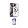 ieg™ iPhone 14 Pro Max Kılıf Eksen Form Koleksiyonu - Siyah Bilvis 5in1 3D Magic Cam Ekran Koruyucu