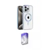 ieg™ iPhone 14 Pro Max Kılıf Eksen Form Koleksiyonu - Siyah Bilvis 5in1 3D Magic Cam Ekran Koruyucu