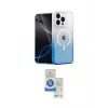ieg™ iPhone 14 Pro Max Kılıf Eksen Minimal Özel Seri - Şeffaf Royal Nano Ekran Koruyucu