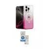 ieg™ iPhone 14 Pro Max Kılıf Eksen Minimal Özel Seri - Şeffaf Royal Nano Ekran Koruyucu