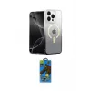 ieg™ iPhone 14 Pro Max Kılıf Eksen Minimal Özel Seri - Siyah 18D Cam Ekran Koruyucu