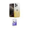 ieg™ iPhone 14 Pro Max Kılıf Eksen Minimal Özel Seri - Siyah Bilvis 5in1 5D Magic Hayalet Cam Ekran Koruyucu