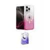 ieg™ iPhone 14 Pro Max Kılıf Eksen Minimal Özel Seri - Siyah Bilvis 5in1 5D Magic Hayalet Cam Ekran Koruyucu