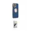 ieg™ iPhone 14 Pro Max Kılıf İz Form Serisi - Siyah Bilvis 3D Mat Cam Ekran Koruyucu