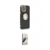 ieg™ iPhone 14 Pro Max Kılıf İz Form Serisi - Siyah Bilvis 3D Mat Cam Ekran Koruyucu