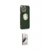 ieg™ iPhone 14 Pro Max Kılıf İz Form Serisi - Siyah Bilvis 3D Mat Cam Ekran Koruyucu