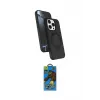 ieg™ iPhone 14 Pro Max Kılıf İz Işık Koleksiyonu - Siyah 18D Cam Ekran Koruyucu