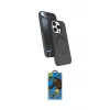 ieg™ iPhone 14 Pro Max Kılıf İz Işık Koleksiyonu - Siyah 18D Cam Ekran Koruyucu