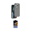 ieg™ iPhone 14 Pro Max Kılıf Kıvılcım Çizgi Serisi - Siyah Buffer Hayalet Cam Ekran Koruyucu