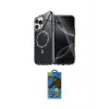 ieg™ iPhone 14 Pro Max Kılıf Kıvılcım Form Prime - Siyah 18D Cam Ekran Koruyucu