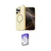 ieg™ iPhone 14 Pro Max Kılıf Kıvılcım Form Prime - Siyah Bilvis 5in1 3D Magic Cam Ekran Koruyucu