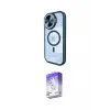 ieg™ iPhone 14 Pro Max Kılıf Kıvılcım Modern Koleksiyonu - Siyah Bilvis 5in1 3D Magic Cam Ekran Koruyucu