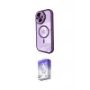 ieg™ iPhone 14 Pro Max Kılıf Kıvılcım Modern Koleksiyonu - Siyah Bilvis 5in1 3D Magic Cam Ekran Koruyucu