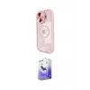 ieg™ iPhone 14 Pro Max Kılıf Kıvılcım Modern Koleksiyonu - Siyah Bilvis 5in1 5D Magic Hayalet Cam Ekran Koruyucu