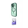 ieg™ iPhone 14 Pro Max Kılıf Kıvılcım Modern Koleksiyonu - Siyah Bilvis 5in1 5D Magic Hayalet Cam Ekran Koruyucu
