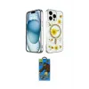 ieg™ iPhone 14 Pro Max Kılıf Kozmos Doku - Siyah 18D Cam Ekran Koruyucu
