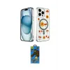 ieg™ iPhone 14 Pro Max Kılıf Kozmos Doku - Siyah 18D Cam Ekran Koruyucu