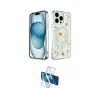 ieg™ iPhone 14 Pro Max Kılıf Kozmos Doku - Siyah 3D Antistatik Cam Ekran Koruyucu