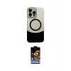 ieg™ iPhone 14 Pro Max Kılıf Kozmos Form Özel Seri - Siyah Buffer Hayalet Cam Ekran Koruyucu