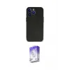 ieg™ iPhone 14 Pro Max Kılıf Kozmos Yansıma Özel Seri - Siyah Bilvis 5in1 3D Magic Cam Ekran Koruyucu