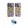 ieg™ iPhone 14 Pro Max Kılıf Nova Doku Koleksiyonu - Siyah 3D Antistatik Cam Ekran Koruyucu