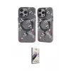 ieg™ iPhone 14 Pro Max Kılıf Nova Doku Koleksiyonu - Siyah Bilvis 3D Mat Cam Ekran Koruyucu