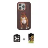 ieg™ iPhone 14 Pro Max Kılıf Nova Form Koleksiyonu - Siyah Buffer Cam Ekran Koruyucu + PVD Metal Kamera Lens - TU