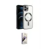 ieg™ iPhone 14 Pro Max Kılıf Nova Işık Özel Seri - Siyah Bilvis 3D Mat Cam Ekran Koruyucu